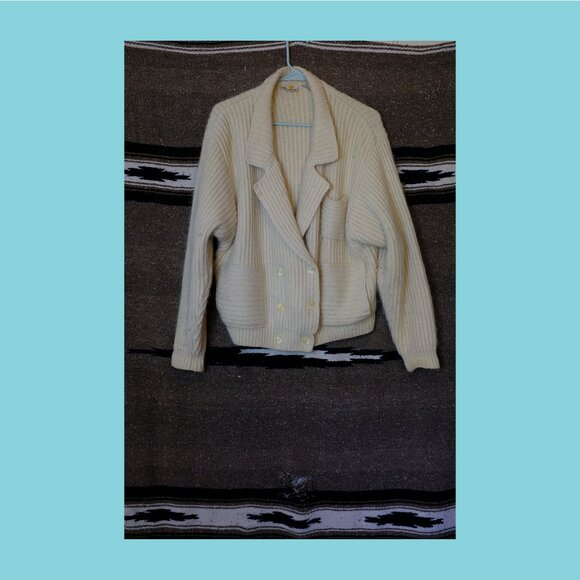 Liz clairborne angora silk sweater cardigan medium - Picture 1 of 4